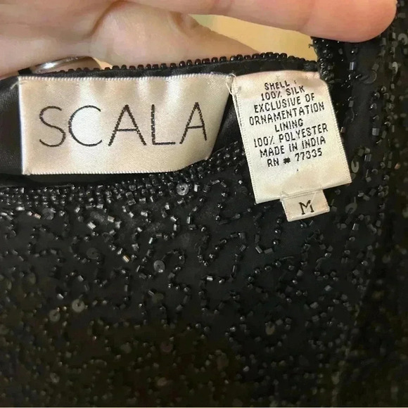 Vintage Beaded Sequin Pants and Tank Set Brilliante and Scala Size M - Picture 6 of 16